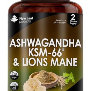 Ashwagandha KSM-66 and Lions Mane Capsules