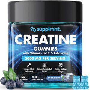 Creatine Gummies 5000mg Lab-Tested 120ct (Blueberry)