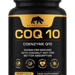 CoQ10 Supplement 200mg Softgels – for Heart Health, Energy & Recovery