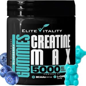 Creatine Monohydrate 90 Gummies 5000mg + BCAAs & L-Carnitine