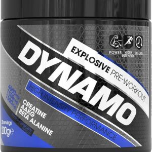 Protein Dynamix – Dynamo Pre Workout – High Intensity Performance – Blue Raspberry 200g