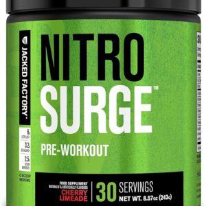 Nitrosurge Pre Workout Powder – 6g L-Citrulline 30 Servings, Cherry Limeade