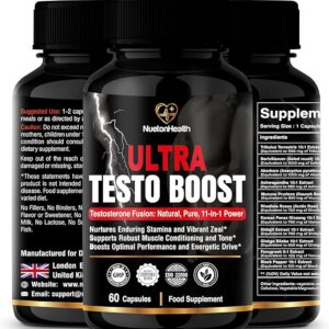 Ultra Testo Boost – Natural Testosterone Supplements for Men – 60 Booster Capsules